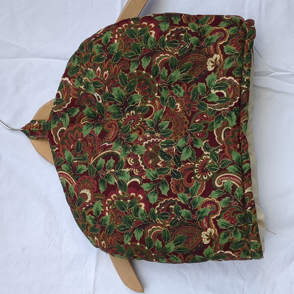Christmas Tea Cozy Handmade Green and Red Paisley
